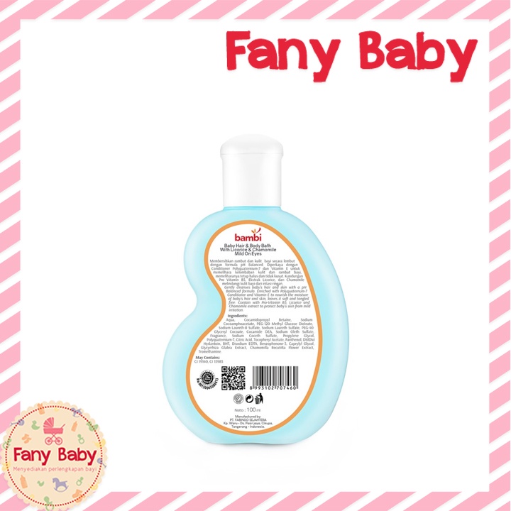 BAMBI BABY HAIR &amp; BODY BATH 100ML