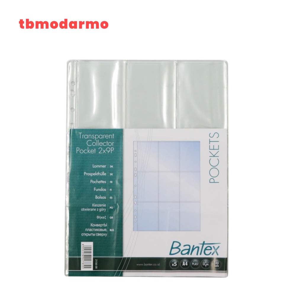TBMO Bantex Collector Sleeve A4 Photocard 2x9P Clear 2156 08