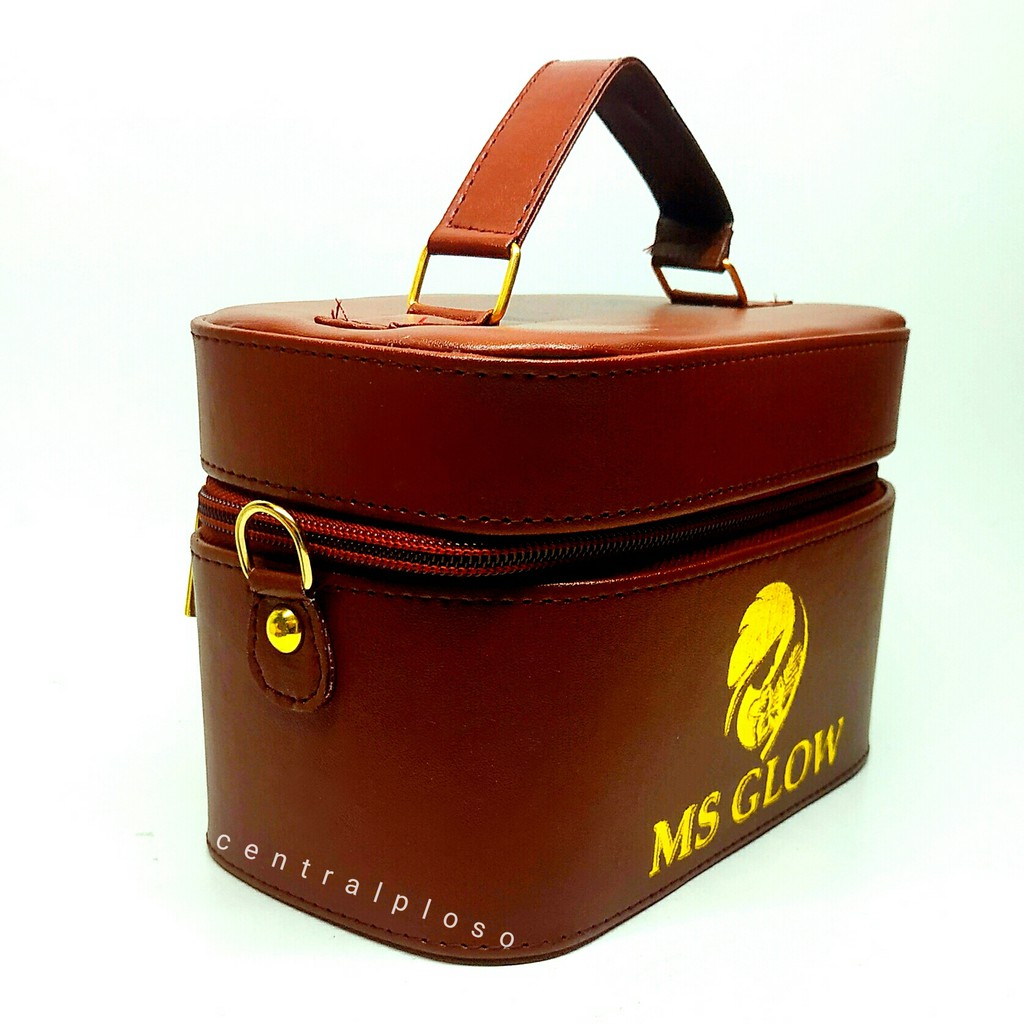 Tas Kosmetik MS GLOW Eksklusiv Box MakeUp Bisa Custom Nama Logo dan Ukuran tascp