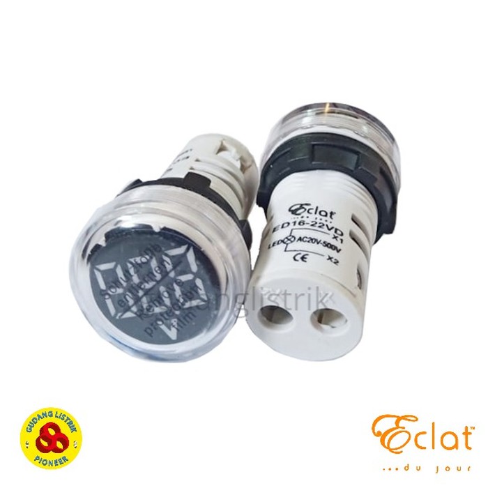 Pilot Lamp LED Volt Meter 22mm 20-500V Round Panel LED Volt Indicator