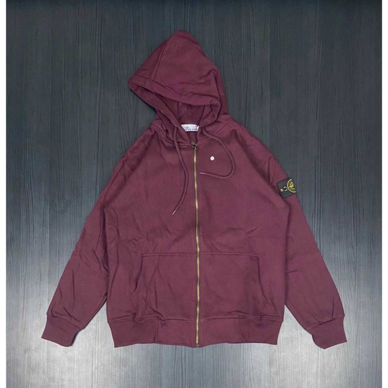 HOODIE ZIPPER PREMIUM TERLARIS STON*E ISLL*ND S HIGH QUALITY CASUAL HYPE FASHION PRIA