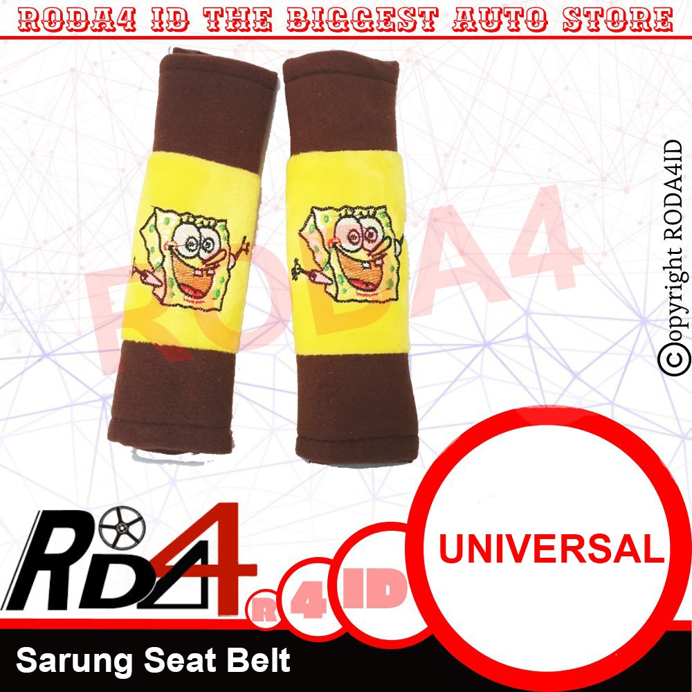 Sarung Tali Sabuk Pengaman Mobil Seat Belt Motif Spongebob