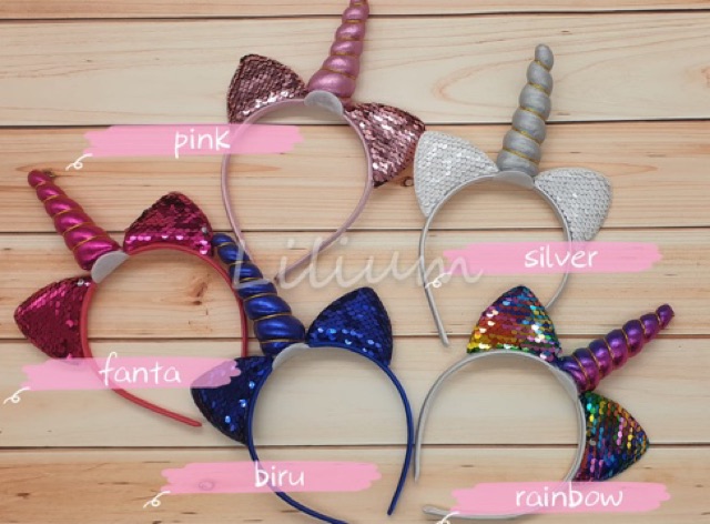 Bando Unicorn Sequin Pita BU02 BU03 / hairband anak