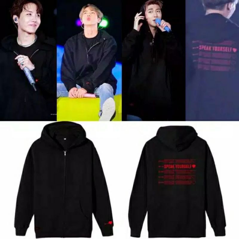 Jaket Hoodie Kpop BTS speak love yourself