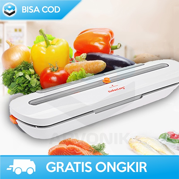 PACKING MACHINE VACUUM SEALER PENYEGEL PLASTIK XINBAOLONG 80W 220V ABS