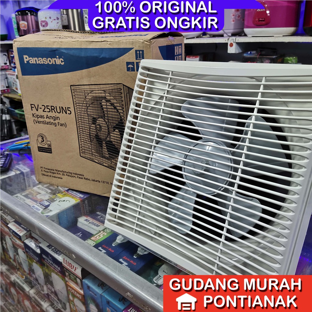 Exhaust Fan Panasonic FV 25RUN 2arah 10inch wall hexos fan penyedot udara hawa panas asap