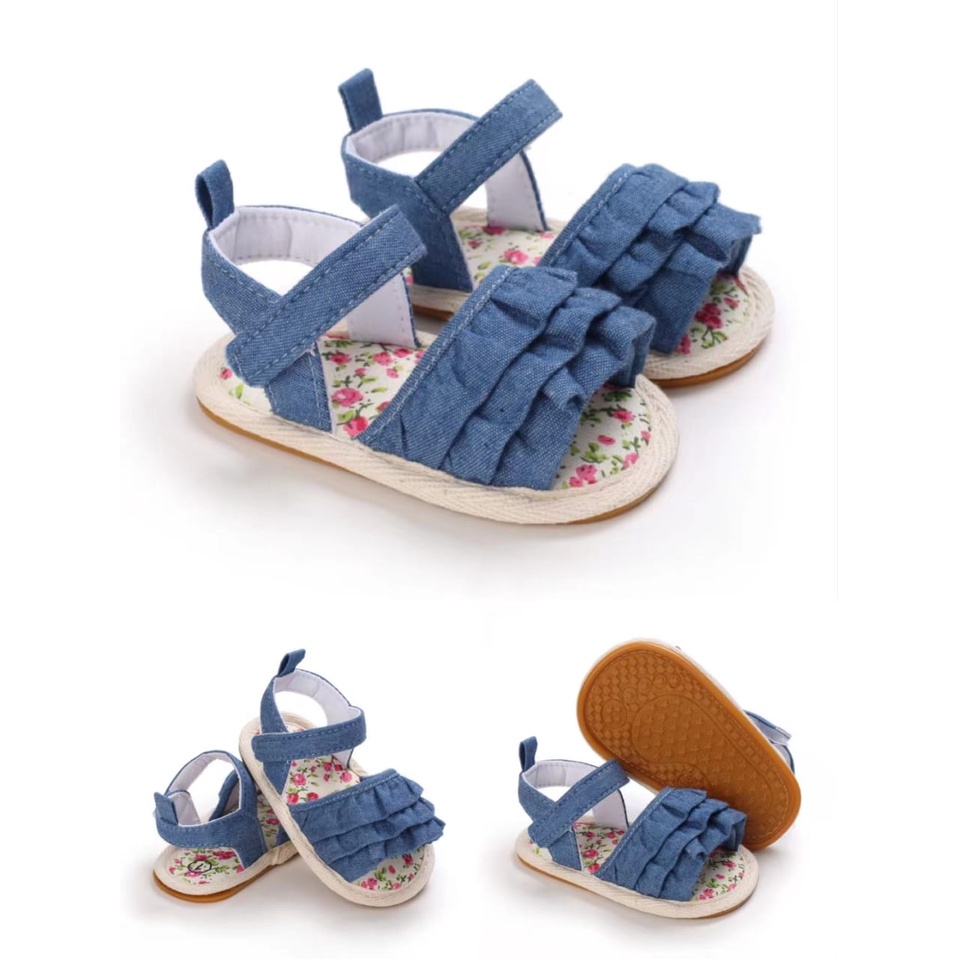 HappyOliver D46 RAELYN RUFFLE Sepatu prewalker bayi dan anak perempuan newborn 3-18 bulan