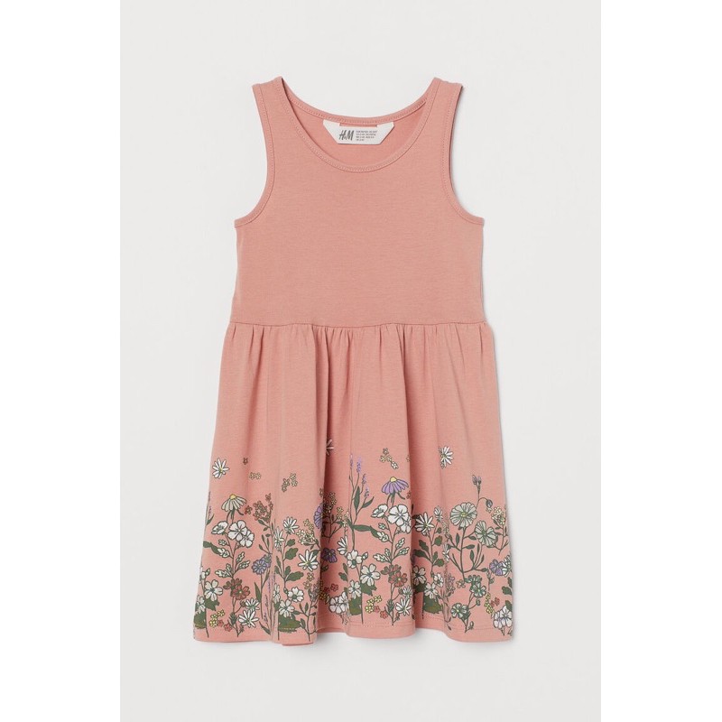 H&M SALE DRESS PINK FLORAL AND YELLOW JOGGERPANTS