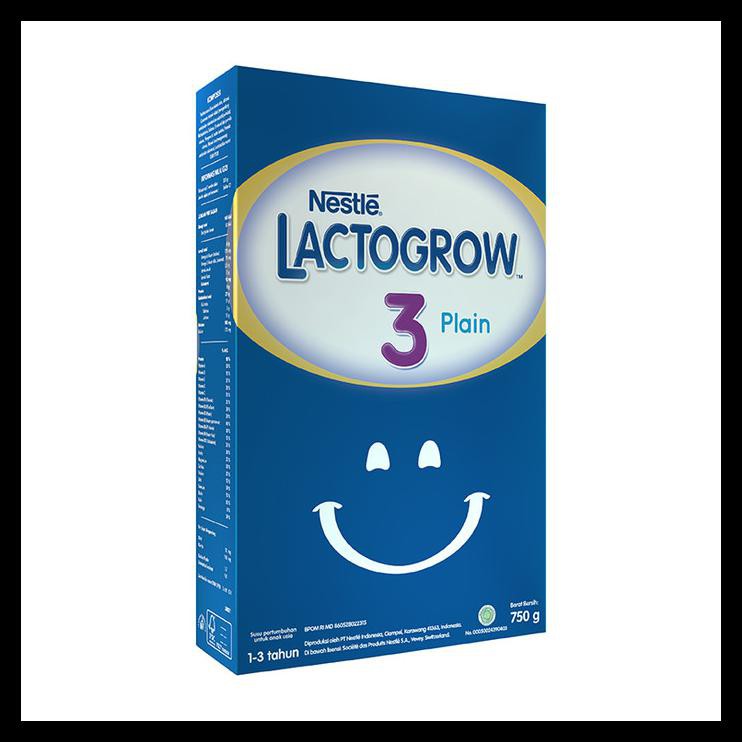 ORIGINAL LACTOGROW 3 Plain Susu Pertumbuhan 1-3 tahun Box 750g