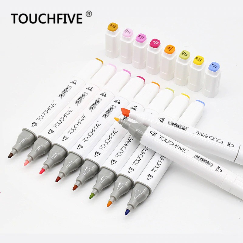

Free ongkir TOUCHFIVE Optional color matching Art Markers Brush Pen Sketch Alcohol Based Markers