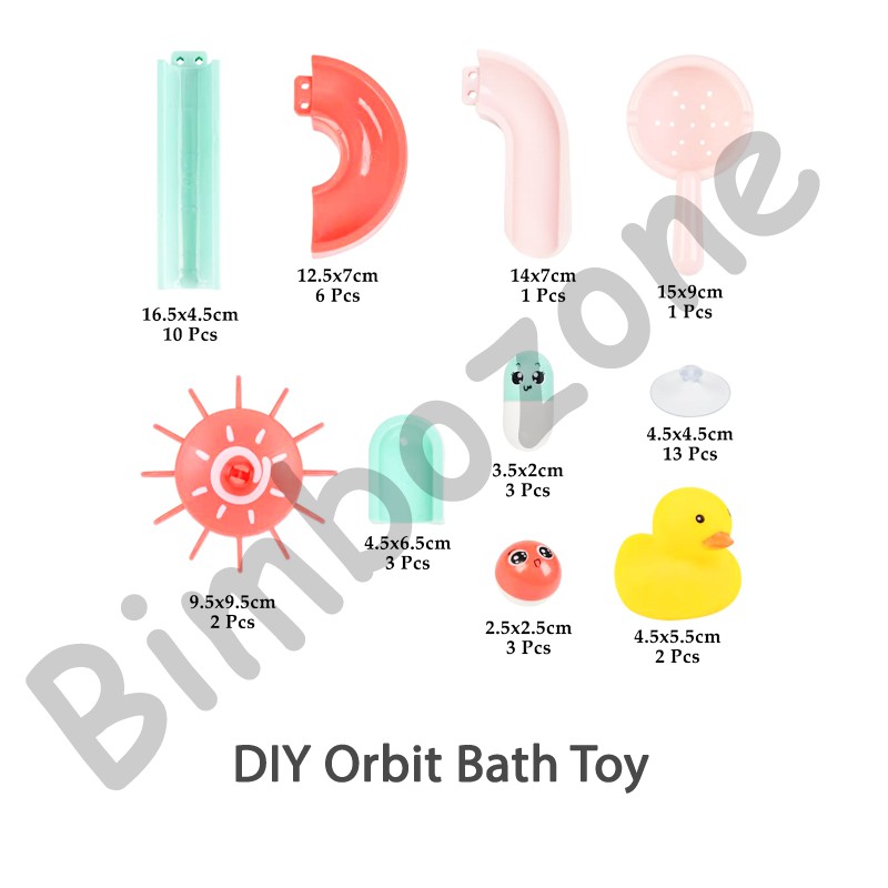 Bimbozone - Mainan Anak mainan mandi bayi Baby Bath Toy Mainan air - DIY ORBIT BATH TOY