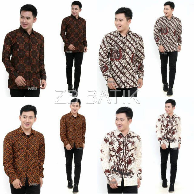 Kemeja Batik UNGGUL JAYA PREMIUM - Baju BATIK PRIA SIZE M L XL XXL  Hem Lengan Panjang