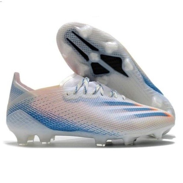 sepatu bola Adidas X ghosted white blue black FG