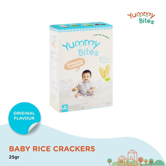 YUMMY BITES RICE CRACKERS ORIGINAL 25GR YBRC20