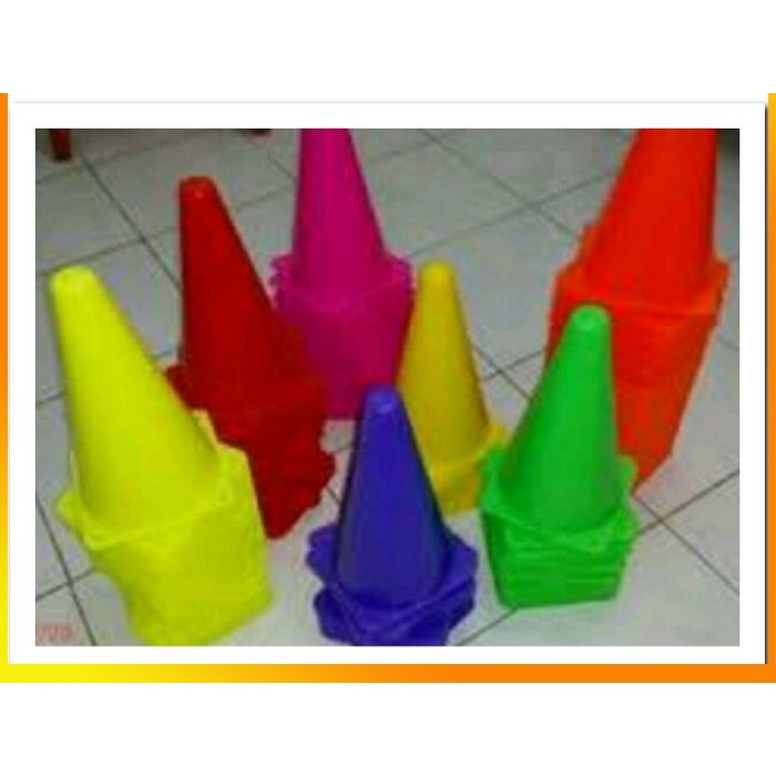 MS - PAKET 1 LUSIN CONE OLAHRAGA KERUCUT SPIRAL / BOLONG