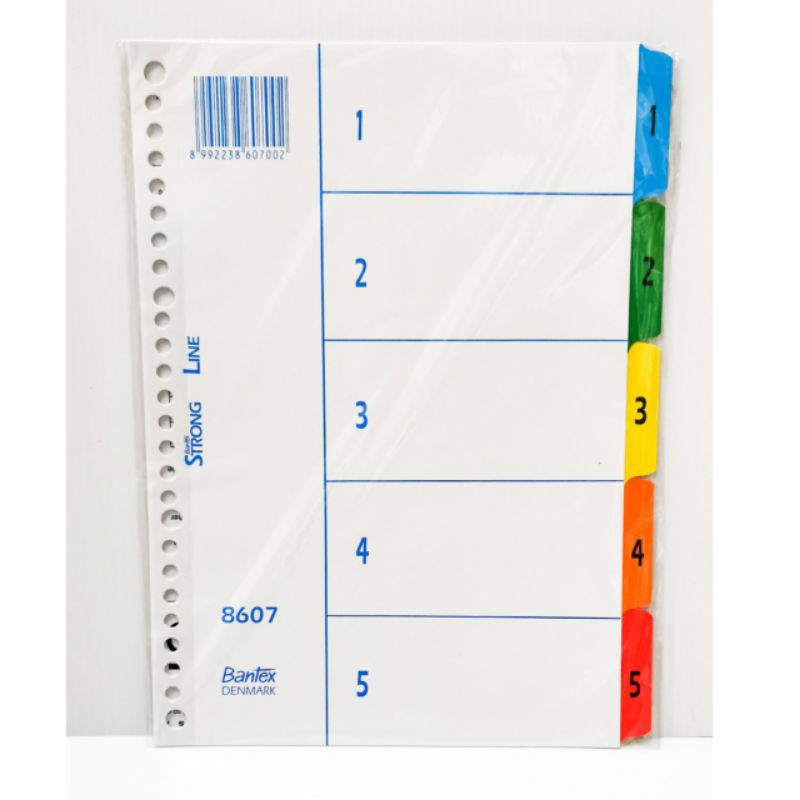 

Divider Bantex B5 8607/pembatas binder B5 Bantex isi 5lembar