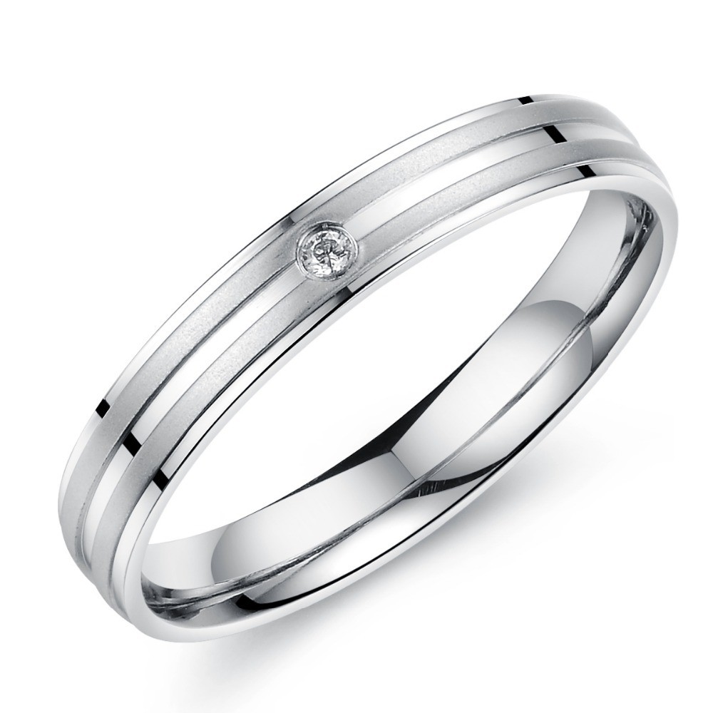 [ BEST SELLER ] Cincin Couple titanium  C056 / Tunangan / Nikah Kawin Titanium Anti Karat Mata Satu