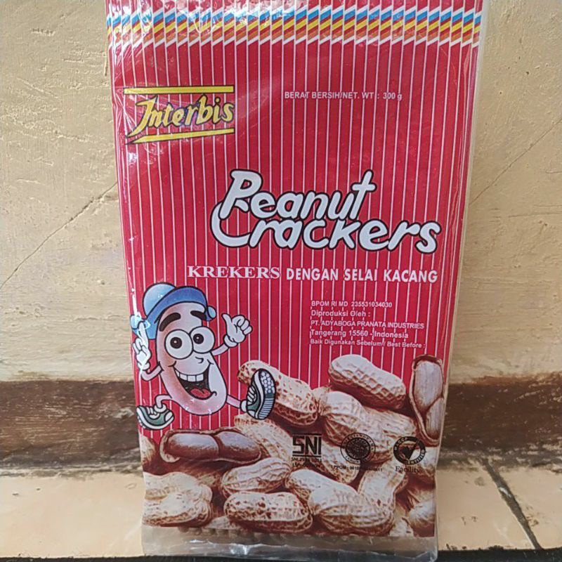 

INTERBIS biskuit kacang peanut crackers 300gr