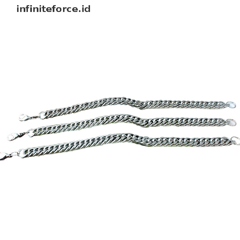 Gelang Rantai Bahan Stainless Steel Gaya Punk Untuk Pria