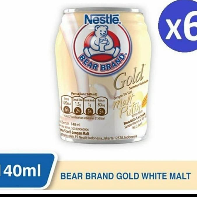 

[COD] susu Bear Brand Malt putih 6kaleng [COD]