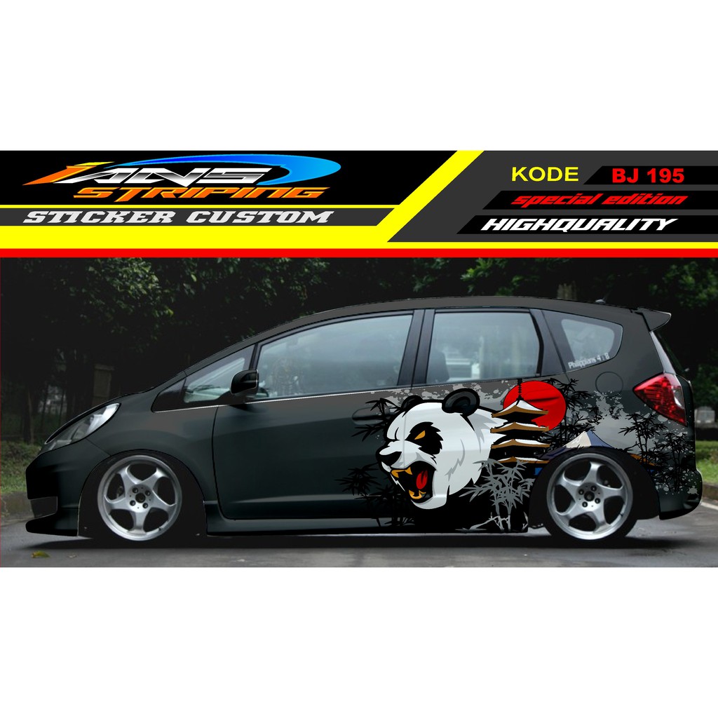 VARIASI STICKER MOBIL HONDA JAZZ / STIKER DECAL MOBIL / STICKER MOBIL JAZZ , BRIO , AGYA