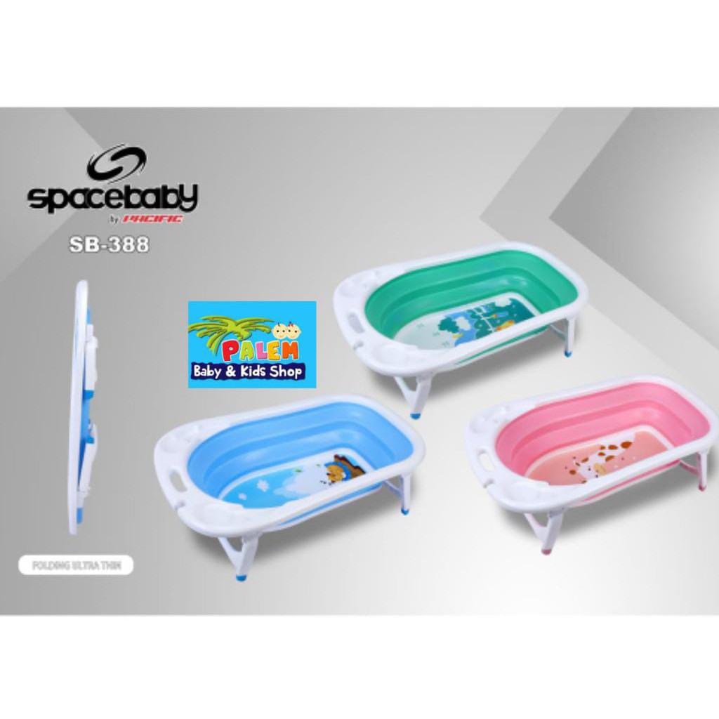 Space Baby Folding Bath / Bak Mandi Bayi Lipat SB-388 + jala mandi free bubble 8k