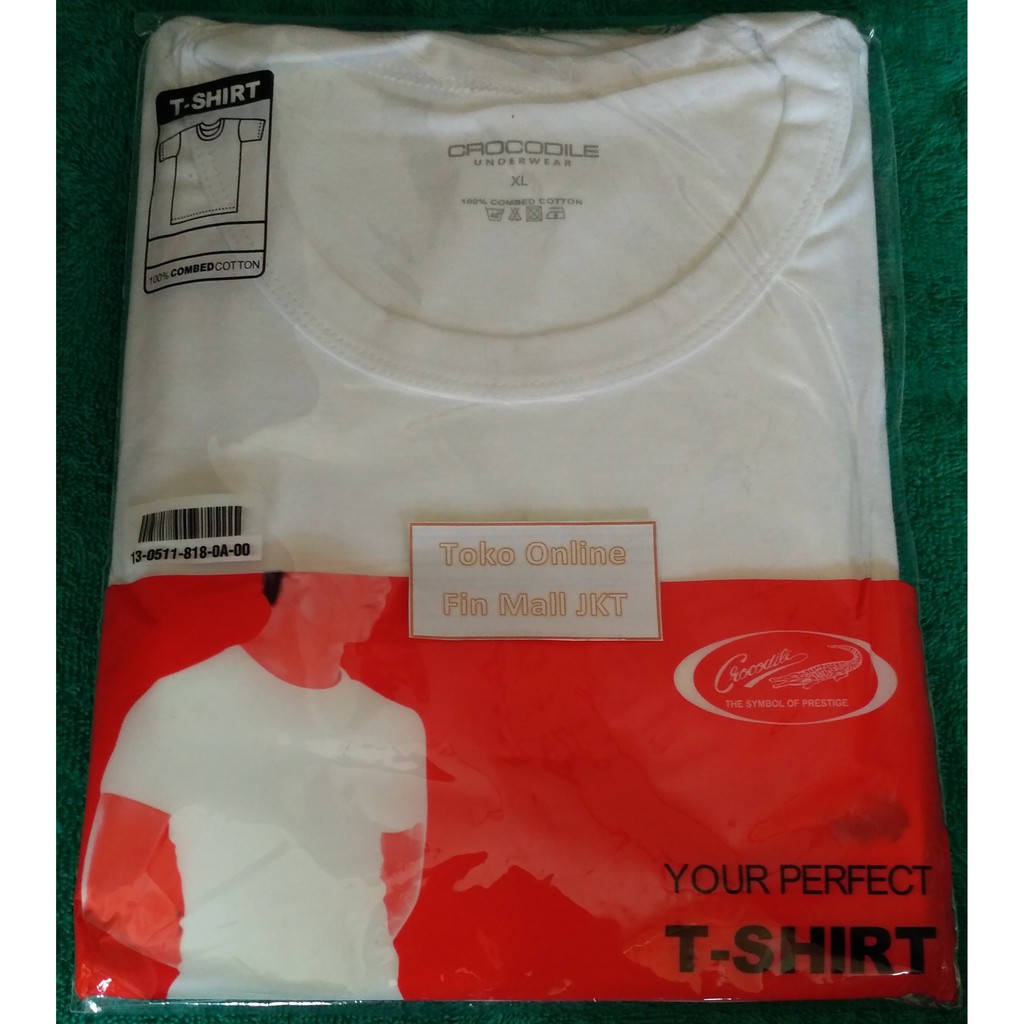 kaos oblong crocodile 818 putih Grosir