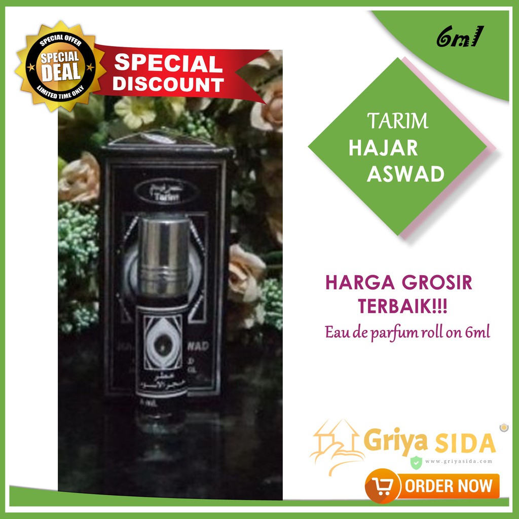 Parfum hajar aswad 6ml tarim minyak wangi aroma mirip al rehab PROMO!