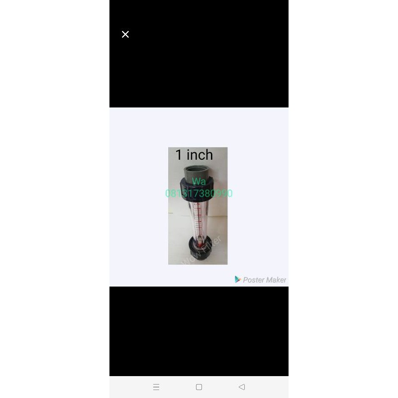 flowmeter tabung 3m3/jam rotameter 3m3 per hour