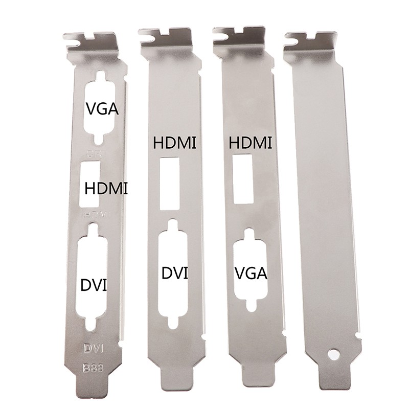 1pc 12cm Bracket Adapter Hdmi Dvi Vga Port Untuk Konektor Video Card