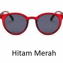 KACAMATA FASHION WANITA / KACAMATA FASHION KOREA / KACAMATA KOREAN-merah - hitam
