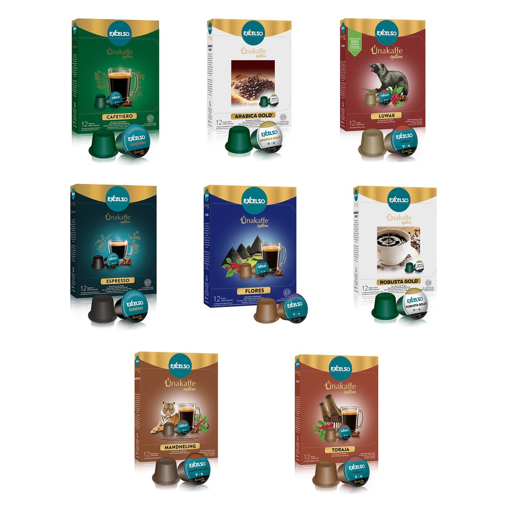 

Excealso Unakaffe 12 Capsules