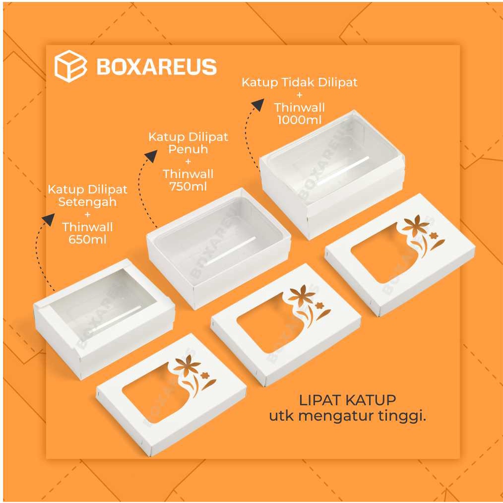 Box Wadah Thinwall Persegi Panjang Rectangle Packaging Kotak Makanan | LB1712 AH