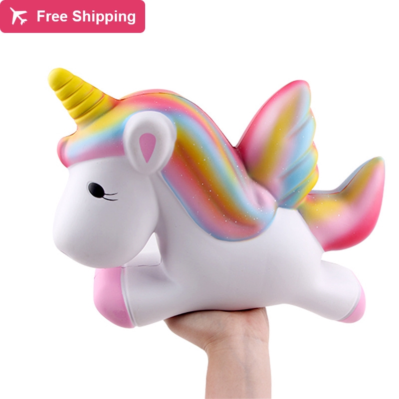 Squishy Unicorn/ Buah/ Roti Slow Springback Large Pegasus Squishy Slow COD