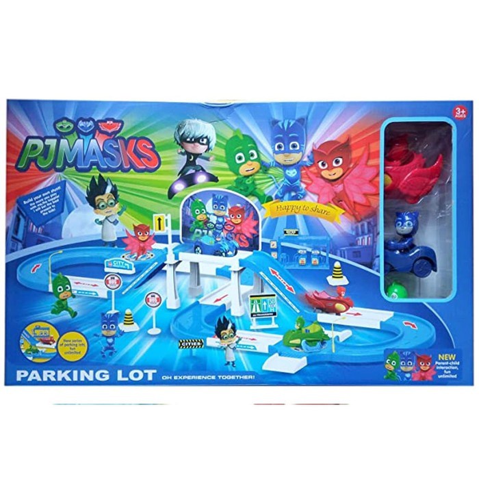 MAINAN ANAK - PJ MASKS PARKING LOT PLAY SET PEROSOTAN / MAINAN PJ MASK PARKING LOT