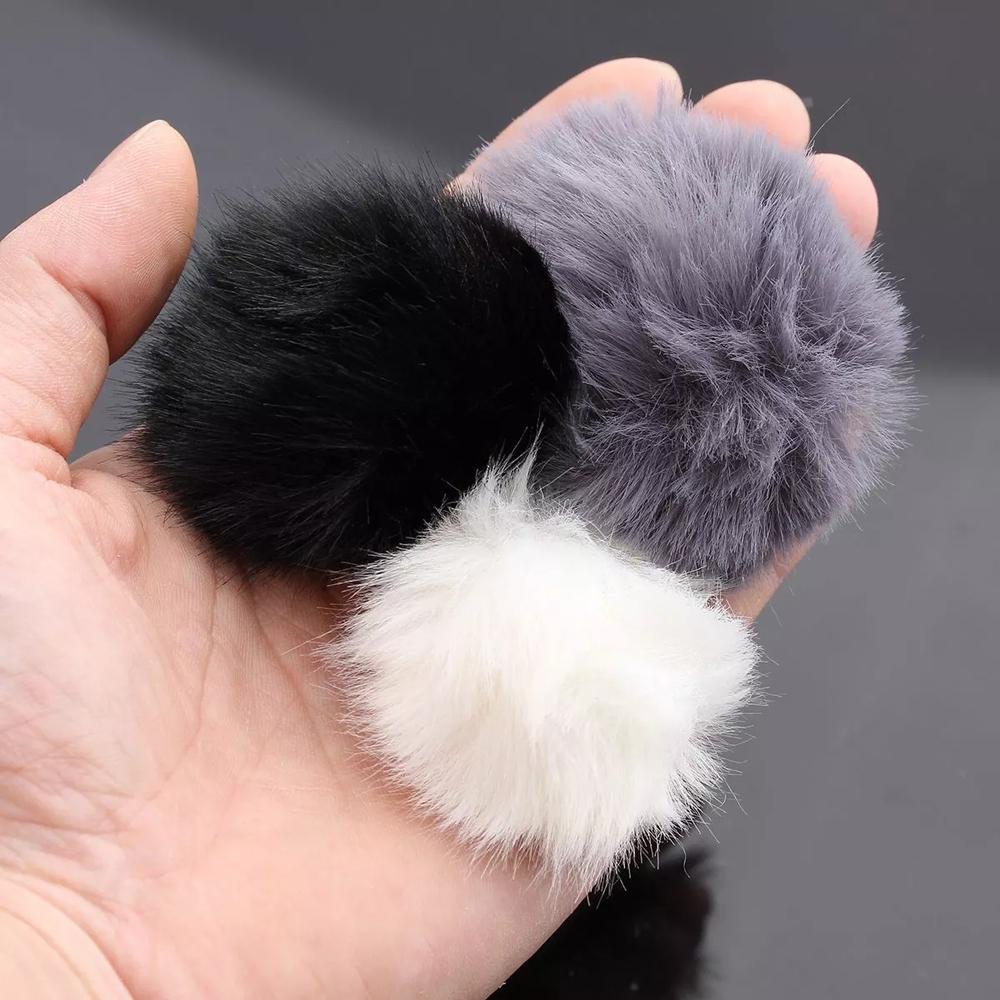 Nickolas1 Lapel Mic Windscreen Pelindung Angin Universal Outdoor Hitam Lembut Furry Wind Muff