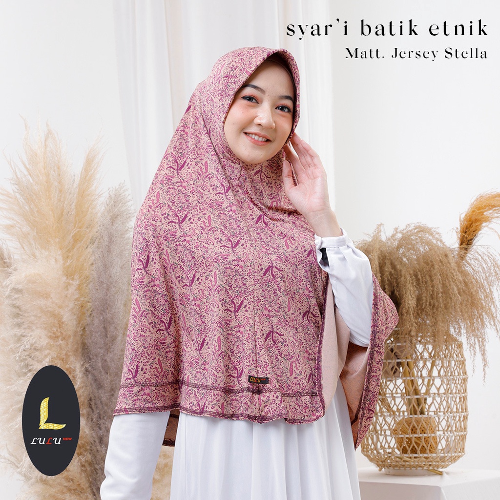 Hijab Instan SYAR'I Motif BATIK ETNIK Ori lulu Hijab