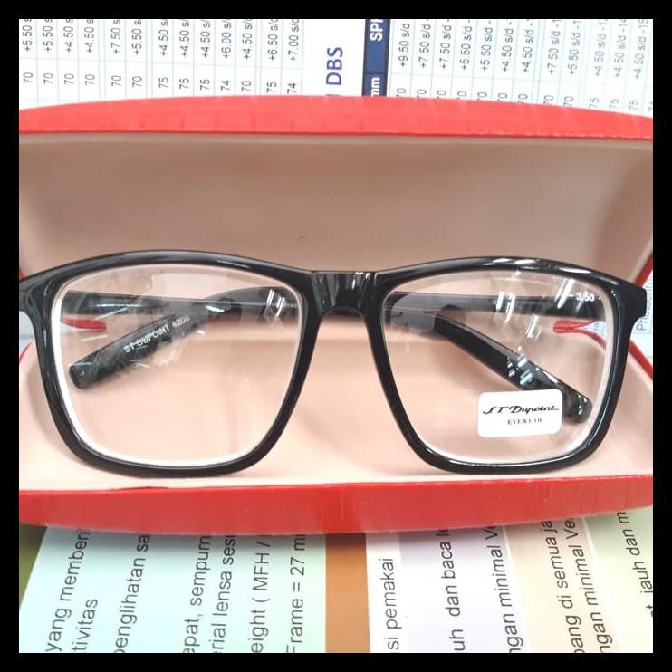 Kacamata Minus Kotak Besar /Lensa Minus/Frame Kacamata Kotak/Soflen - Hitam
