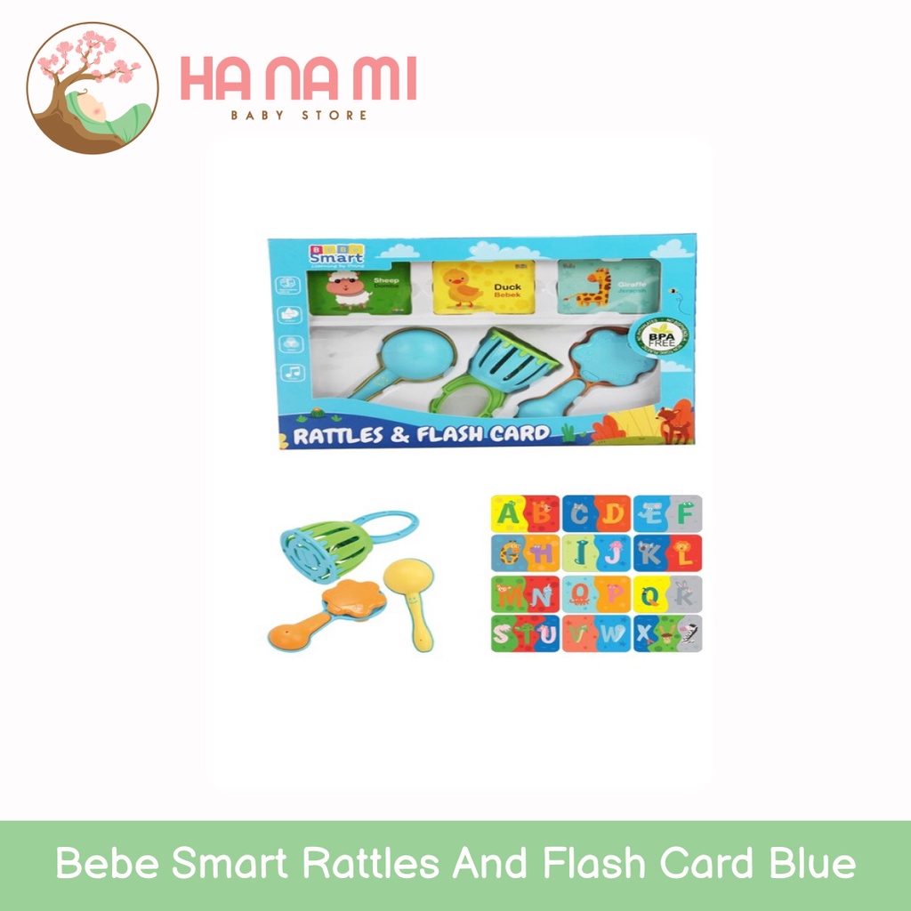 Bebe Smart Baby Rattles &amp; Flash Card Set