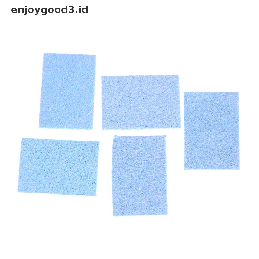 5pcs Pembersih Ujung Besi Solder Warna Biru Ukuran 6cm X 6cm