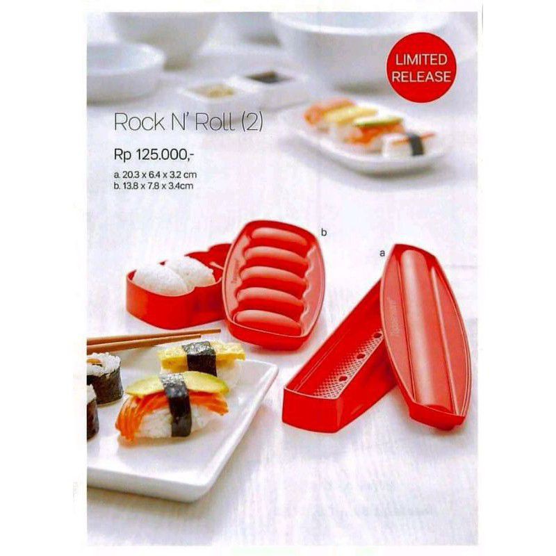 Tupperware Rock n roll sushi maker cetakan sushi