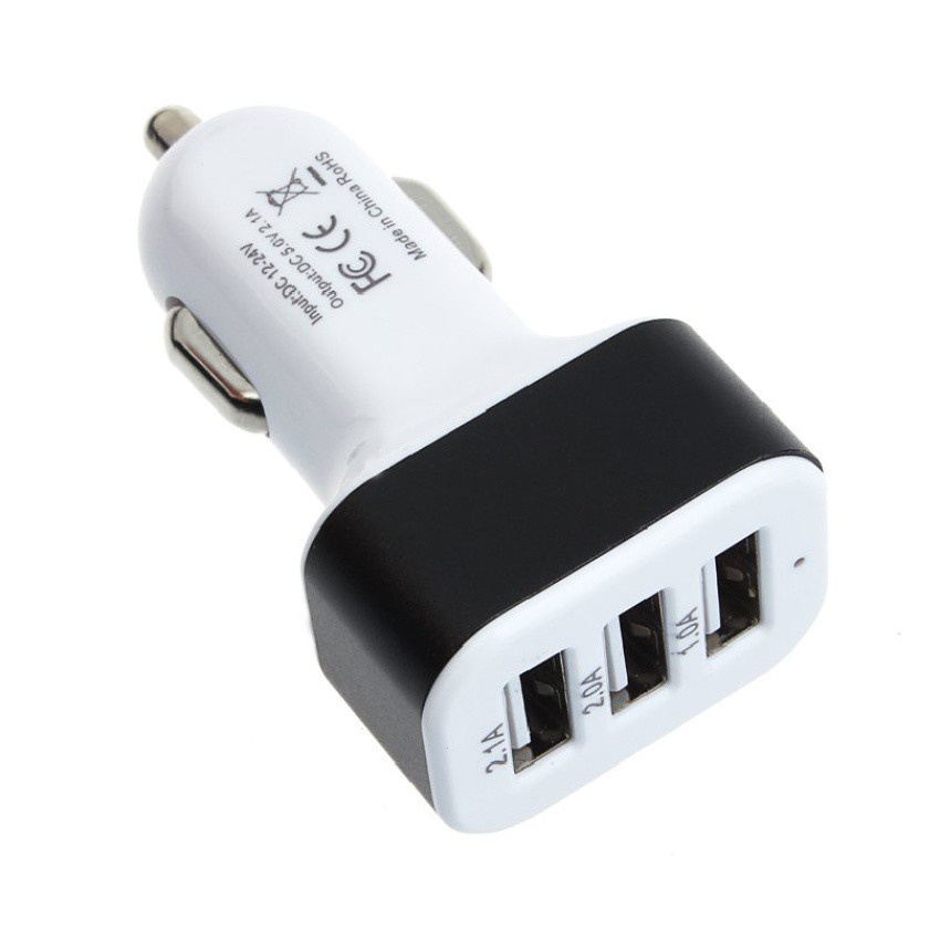 [BISA COD] Adaptor Car Mobil Charger Colokan Charger Port 3 in 1 Batok Cas USB Hp Untuk Di Mobil