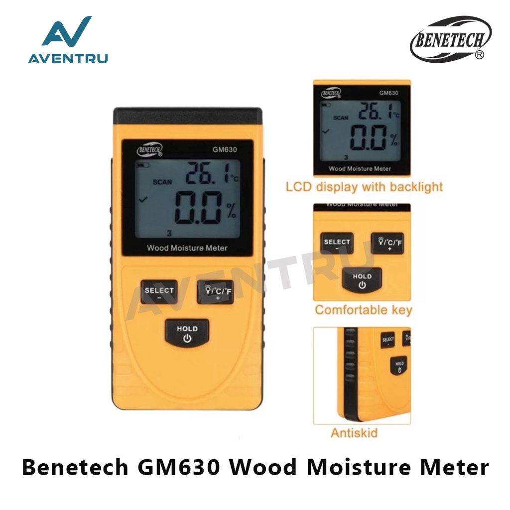 Induction Wood Moisture Meter Benetech GM630 Induksi MC Tester