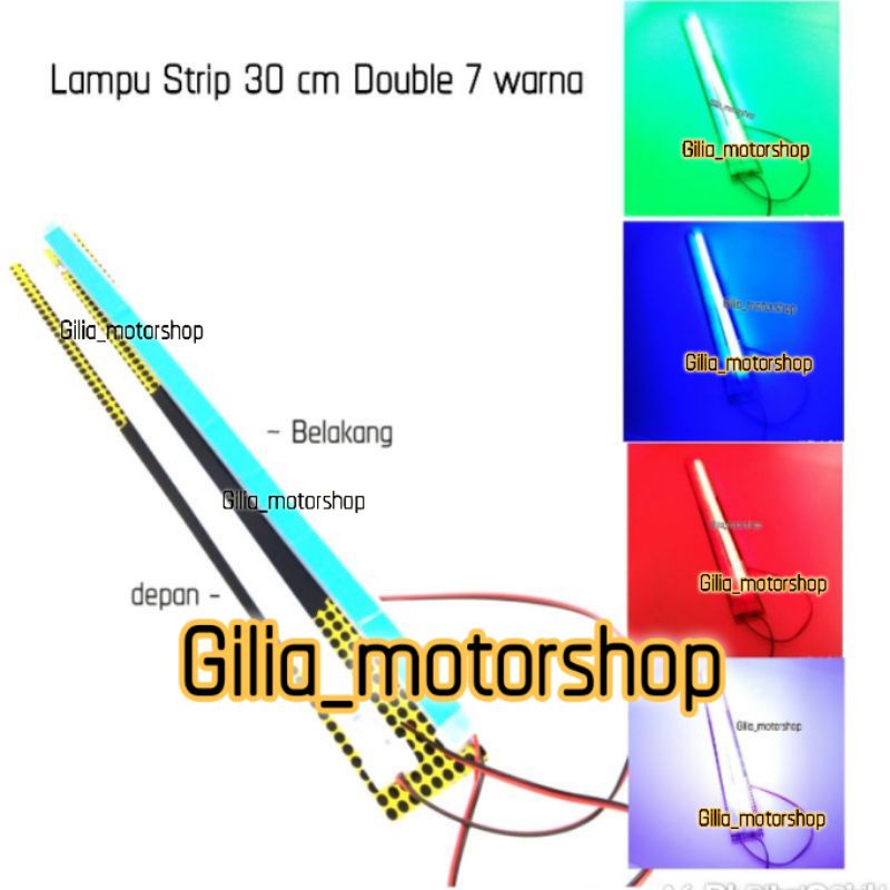 Lampu Kolong /Lampu Strip /lampu List LED 30 Cm Double Isi 2 Protaper Bening Tebal Universal Motor Mobil