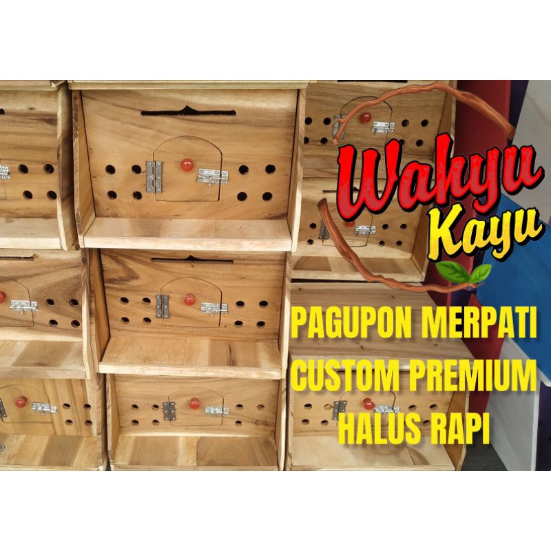 PAGUPAN MERPATI /TEMPAT TERNAK MERPATI JUMBO PREMIUM BAHAN KAYU MAHONI RAPI PRESISI