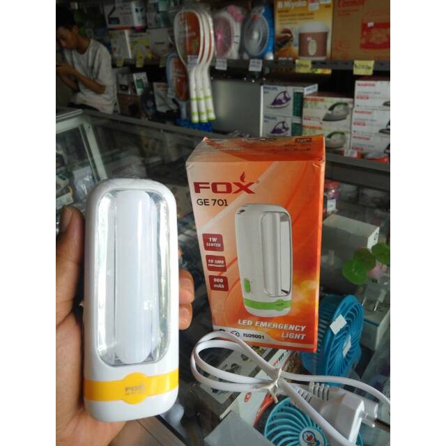 Senter Fox 701 senter emergency 701 Led Terang Tahan 3 jam lampu darurat senter darurat