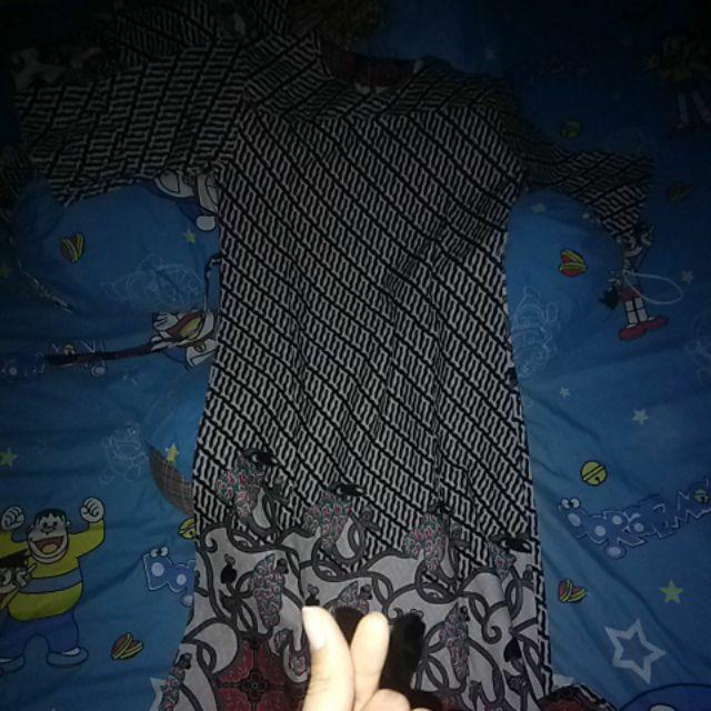 Baju Batik Couple Keluarga Motif Pager Bumi Magenta Seragam Gamis Busui Terbaru