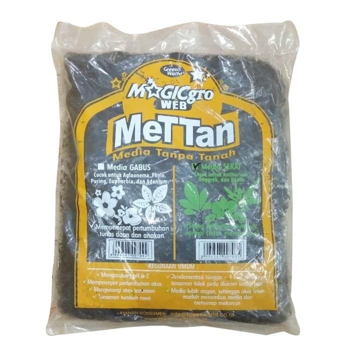 Media Tanam Serat Small - untuk Anthurium METAN (Media Tanam Tanpa Tanah) - Green World MAGICgro WEB METTAN