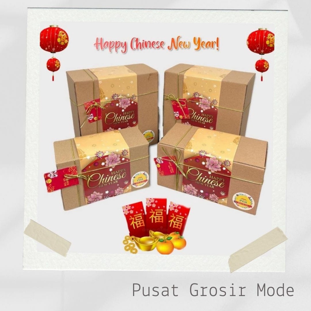 Hampers Imlek Hadiah Tahun Baru Chinese New Year Gift Box Bingkisan Hadiah Ulang Tahun Wedding Ultah Hadiah Pacar Keluarga PGM ST18