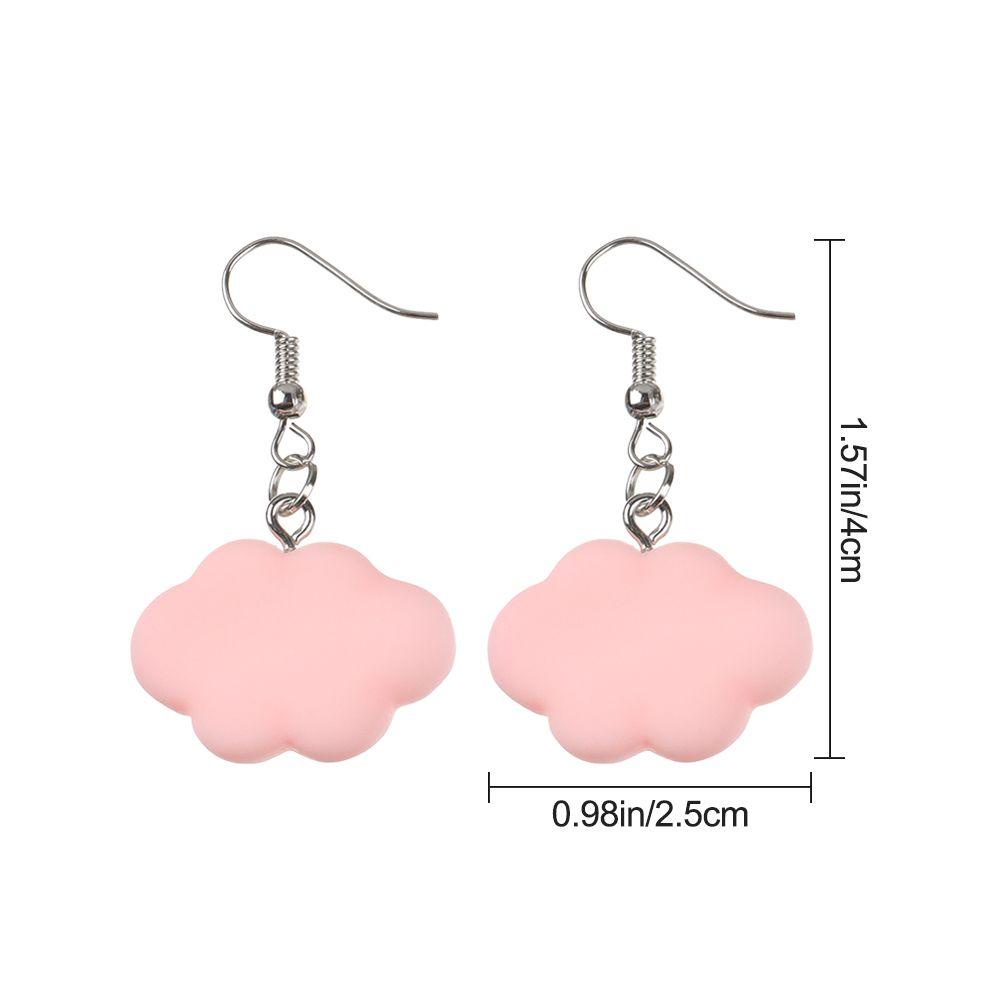 Lily Anting Awan Lucu Hadiah Simulasi Drop Earrings Drop Menjuntai Kartun